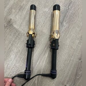 Hot tools Gold and Black Professional Curling Iron Pair